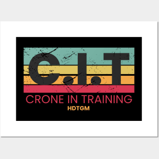 crone in training vintage style Posters and Art